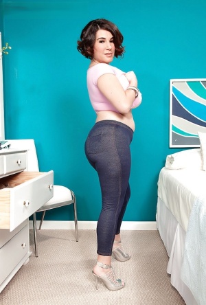 18 year old girl Gina C spills cum from her mouth after getting banged